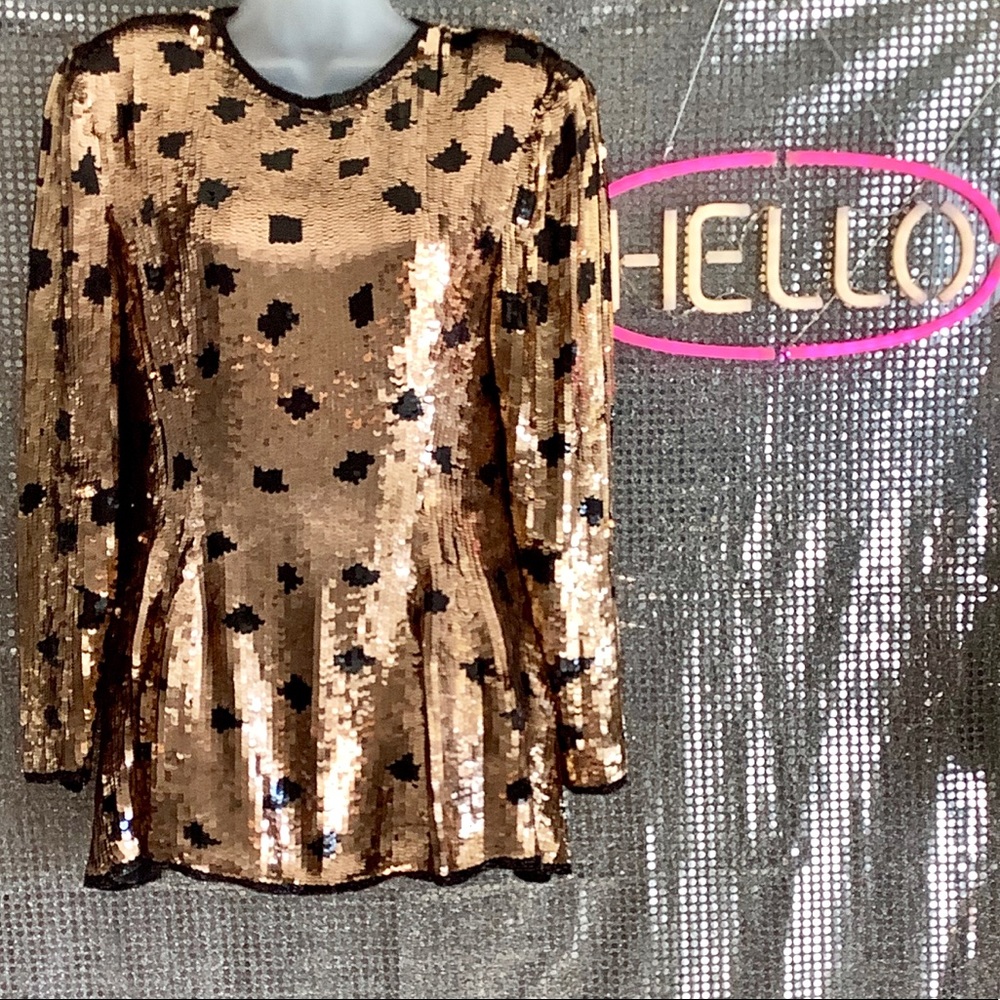 ✨Vintage Scarlet Rage NYE Sequin Mini Dress✨